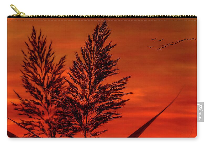 Sunset Carry-all Pouch featuring the photograph Sundown by Cathy Kovarik