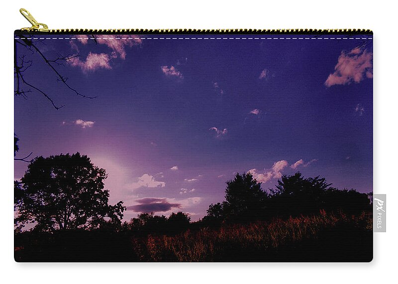 Sundown Carry-all Pouch featuring the photograph Sundown in the Field by Christopher Reed