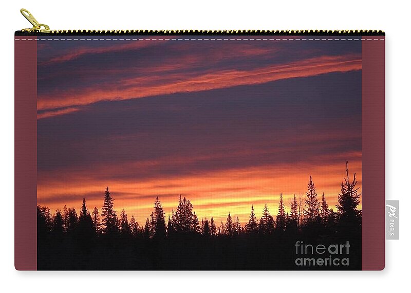 Sunset Zip Pouch featuring the photograph Sundown by Nicola Finch