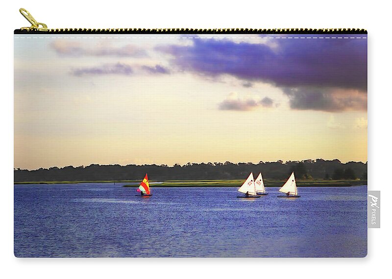 Photo Zip Pouch featuring the photograph Sunfish Sailors by Alan Hausenflock