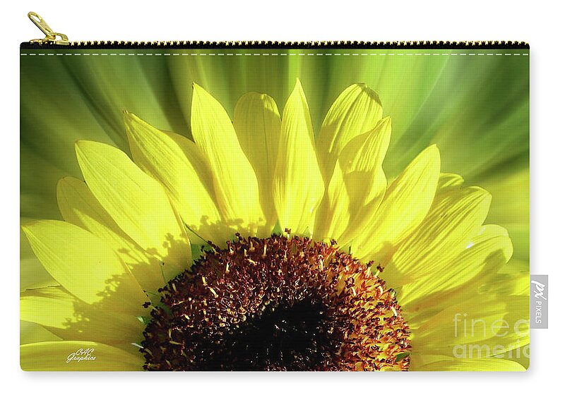 Sunflower Zip Pouch featuring the photograph Sunflower 4 by CAC Graphics