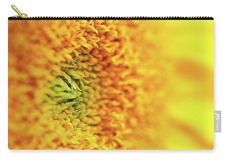Sunflower Zip Pouch featuring the photograph Sunflower Detail by Maria Meester