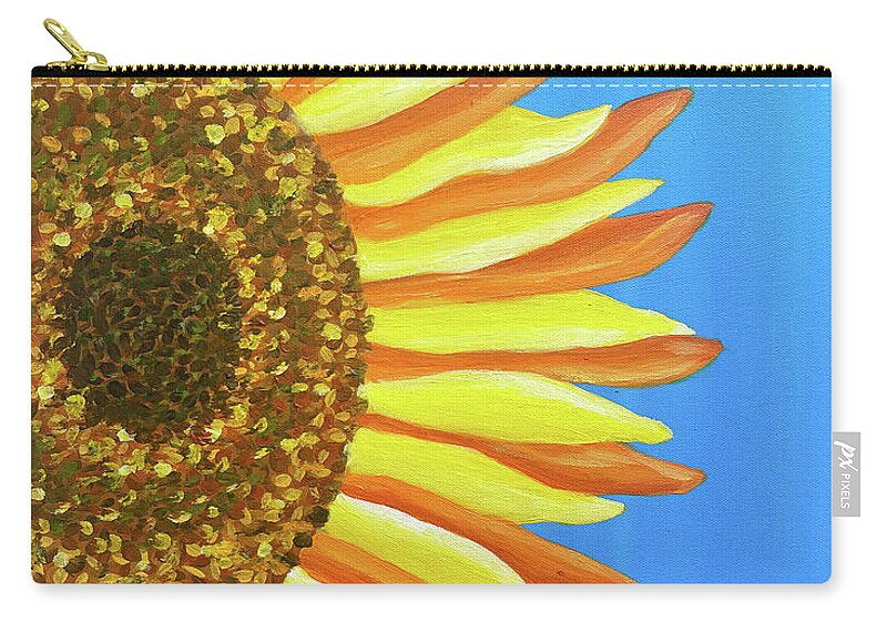 Sunflower Carry-all Pouch featuring the painting Sunflower One by Christina Wedberg