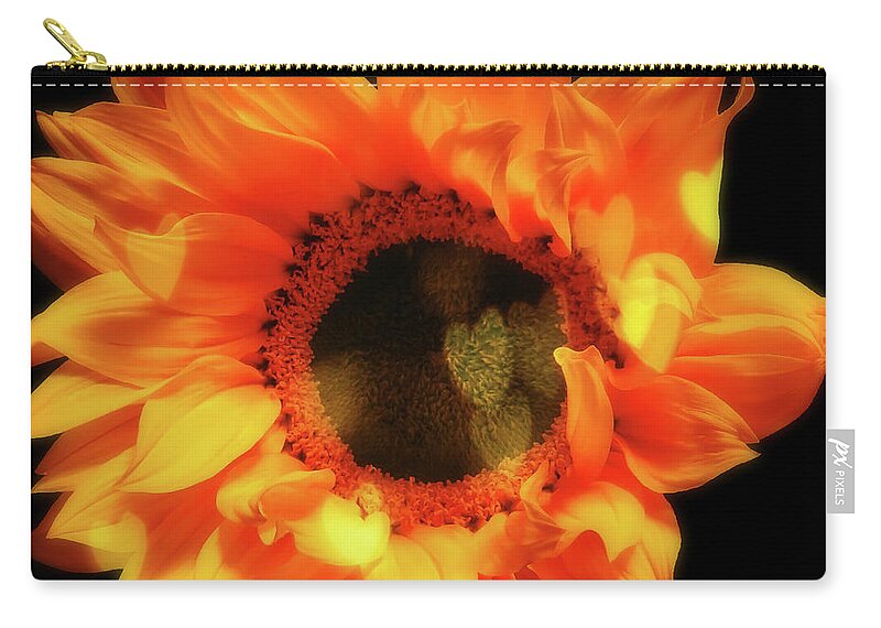 Flower Zip Pouch featuring the photograph Sunflower Passion by Johanna Hurmerinta