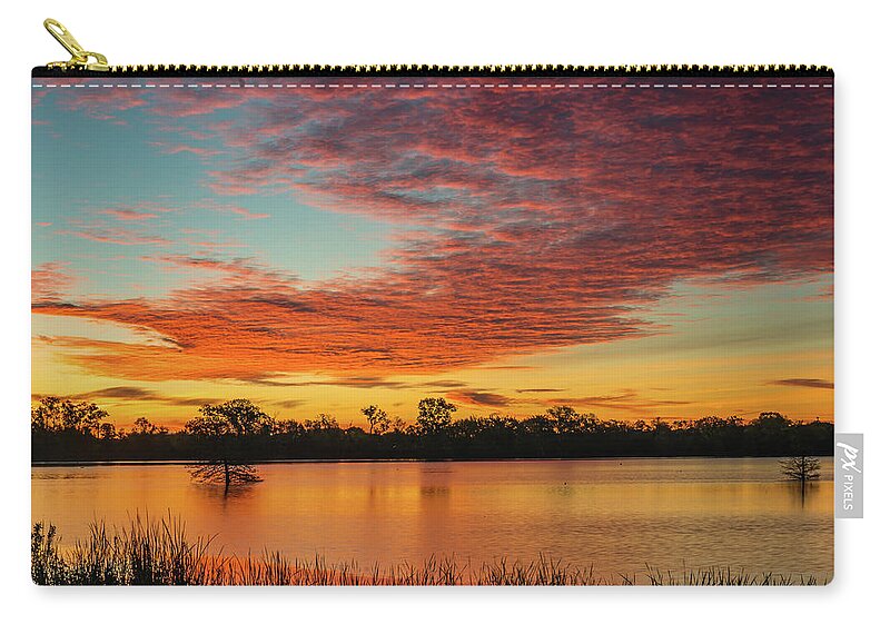 Texas Zip Pouch featuring the photograph Spring Sunrise at McKinnish Park 2 by Ron Long Ltd Photography