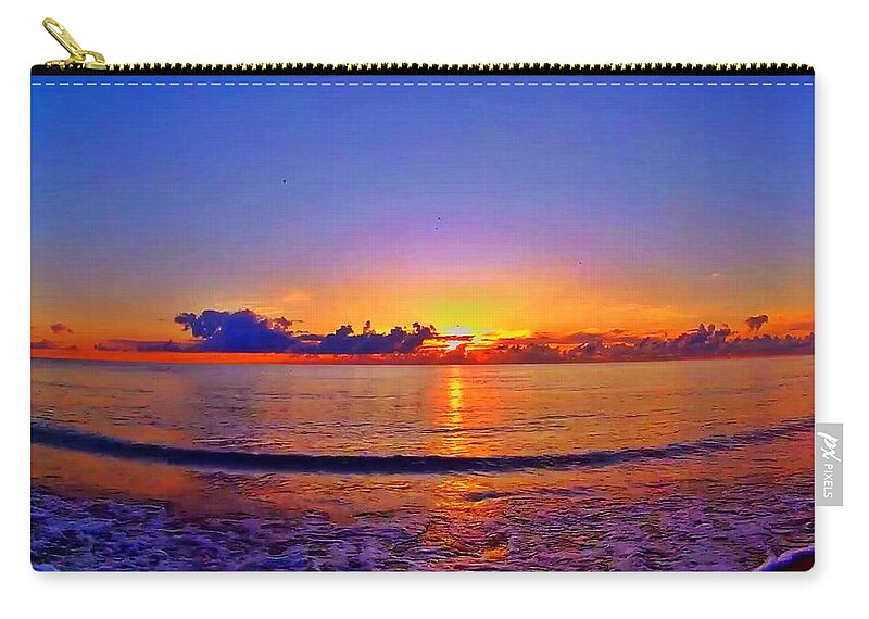 Sunrise Zip Pouch featuring the photograph Sunrise Beach 19 by Rip Read