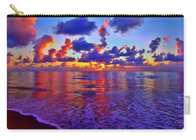 Sunrise Zip Pouch featuring the photograph Sunrise Beach 531 by Rip Read