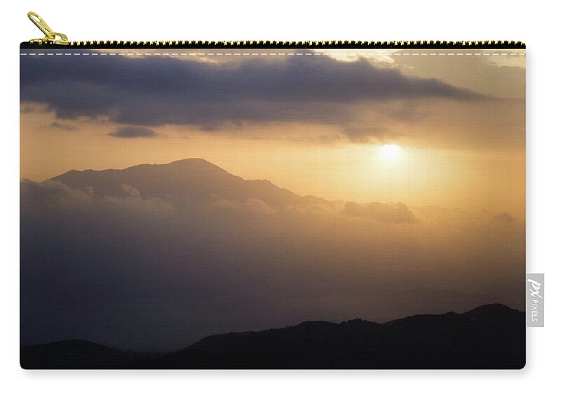 Andalucia Zip Pouch featuring the photograph Sunrise in Axarquia by Gary Browne