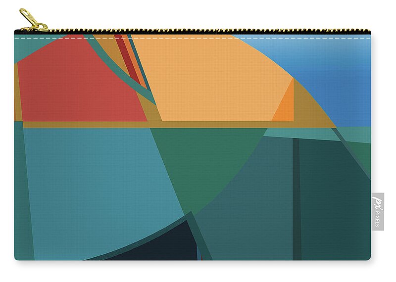 Abstract Zip Pouch featuring the painting Sunrise by Jacqueline Shuler