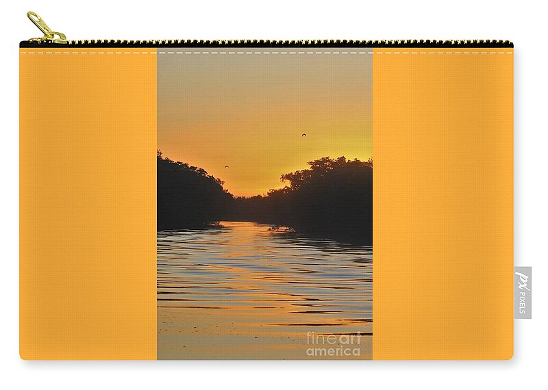 Sunrise Zip Pouch featuring the photograph Sunrise Water Reflections by Joanne Carey