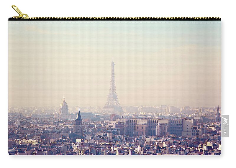 Paris Zip Pouch featuring the photograph Sunrise Over Paris by Melanie Alexandra Price