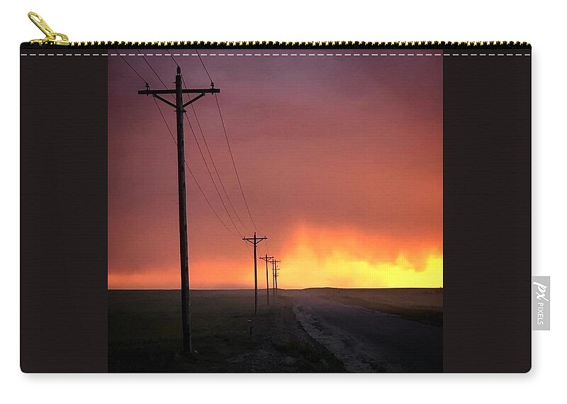 Sunset Zip Pouch featuring the photograph Sunset 2 by Julie Powell