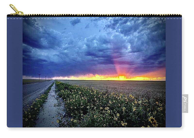 Sunset Carry-all Pouch featuring the photograph Sunset 3 by Julie Powell