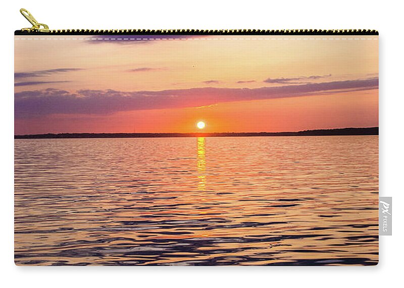 Sunset Zip Pouch featuring the photograph Sunset along the bay by Jennifer Craft