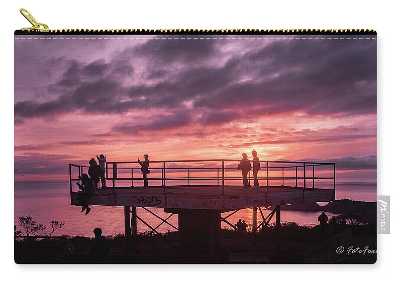 Bonito Point Zip Pouch featuring the photograph Sunset at Bonito Point by Alexander Fedin