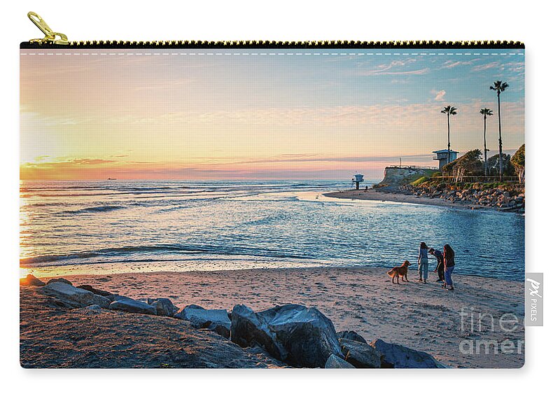 Beach Carry-all Pouch featuring the photograph Sunset at Cardiff-by-the-Sea by David Levin