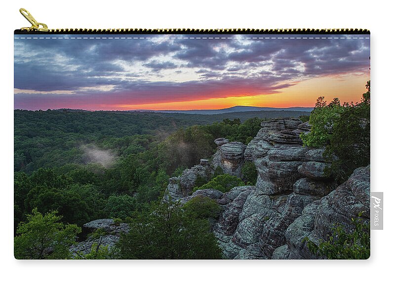 Sunset Carry-all Pouch featuring the photograph Sunset at the Garden by Grant Twiss