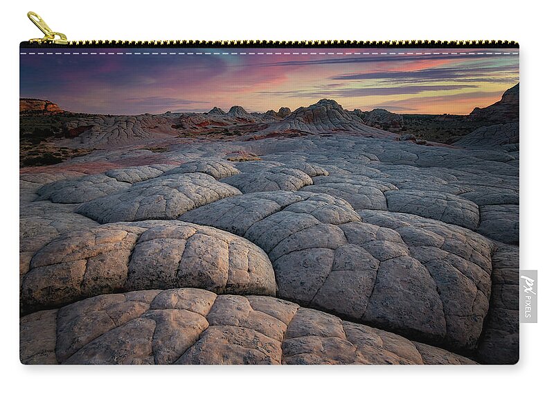 Arizona Zip Pouch featuring the photograph Sunset at White Pocket by Michael Ash