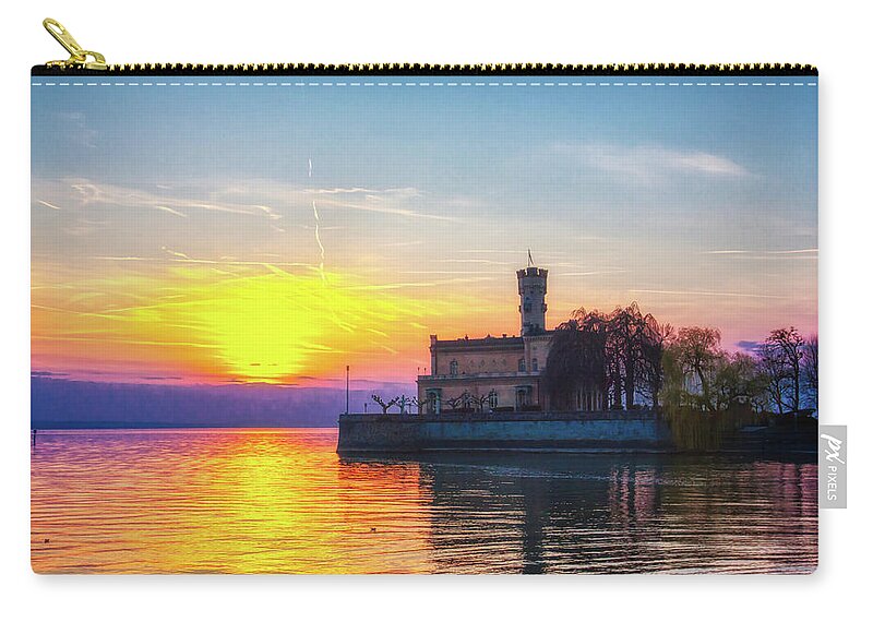 Friedrichshafen Zip Pouch featuring the photograph Sunset colors by Tatiana Travelways