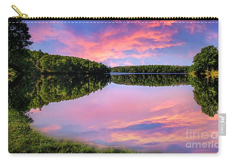 Price Lake Zip Pouch featuring the photograph Sunset in the Blue Ridge Mountains by Shelia Hunt