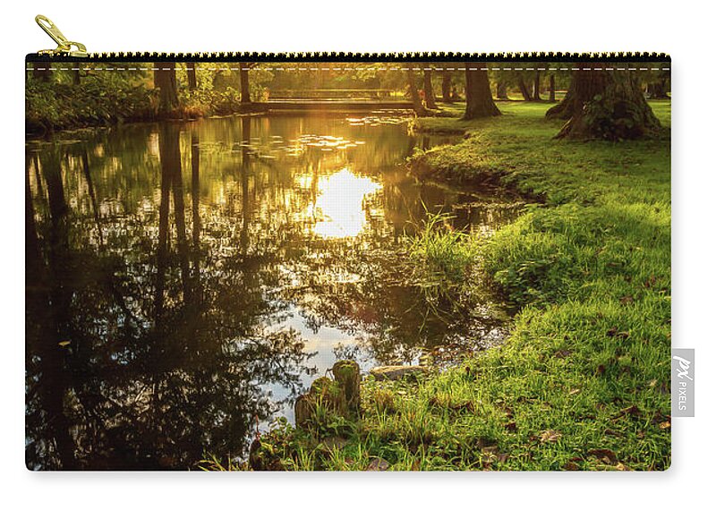 Sunset Zip Pouch featuring the photograph Sunset In The Park by Nicklas Gustafsson