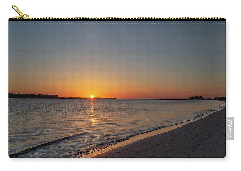 Sunset Zip Pouch featuring the photograph Sunset on the Coast 2 by Cindy Robinson