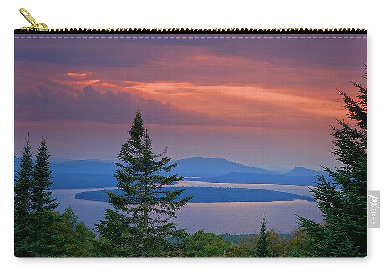 Sun Carry-all Pouch featuring the photograph Sunset Over Mooselookmeguntic Lake by Russ Considine
