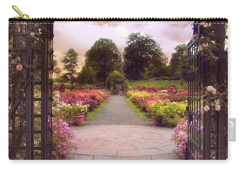New York Botanical Garden Zip Pouch featuring the photograph Sunset Pergola by Jessica Jenney