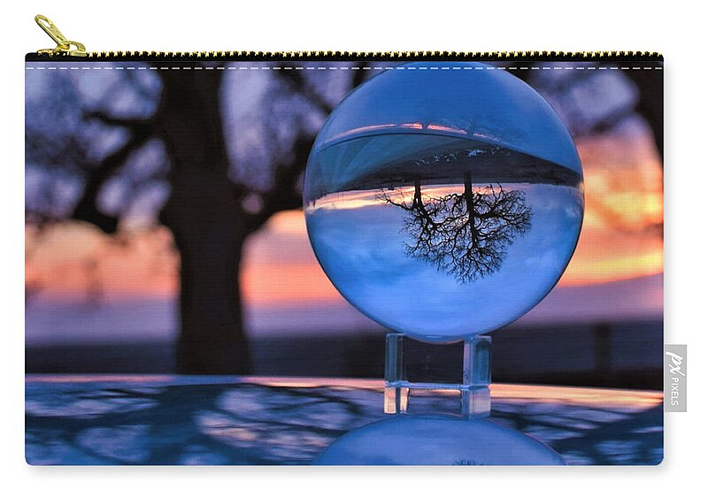 Sunset Reflections Zip Pouch featuring the photograph Sunset Reflections by Kathy M Krause