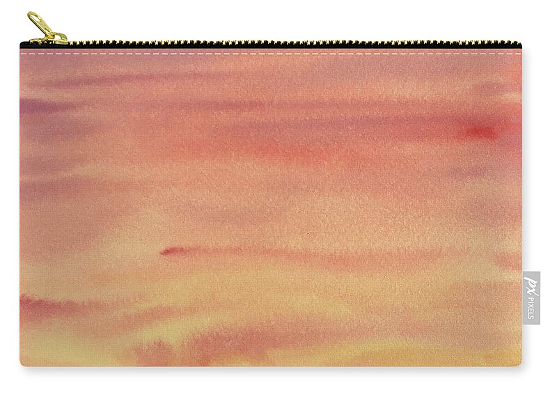 Sunset Zip Pouch featuring the painting Sunset Sky by Lisa Neuman