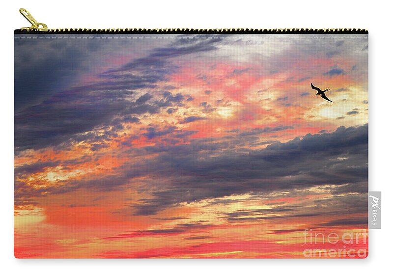 Nature Zip Pouch featuring the photograph Sunset Sky by Mariarosa Rockefeller