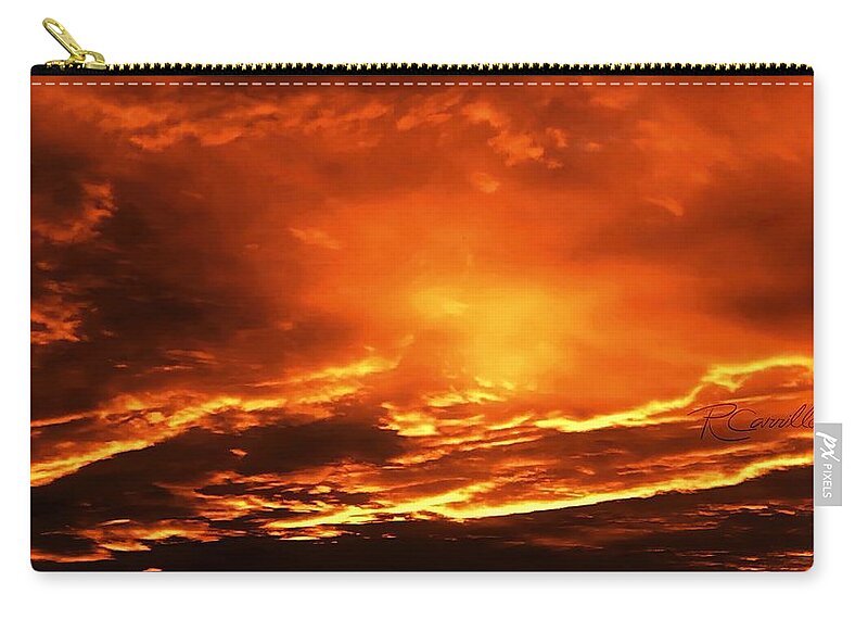 Sunset Photos Sunset Photography Sunsets Of Instagram Sunset Light Sunset Beauty Zip Pouch featuring the photograph Sunset Waves by Ruben Carrillo