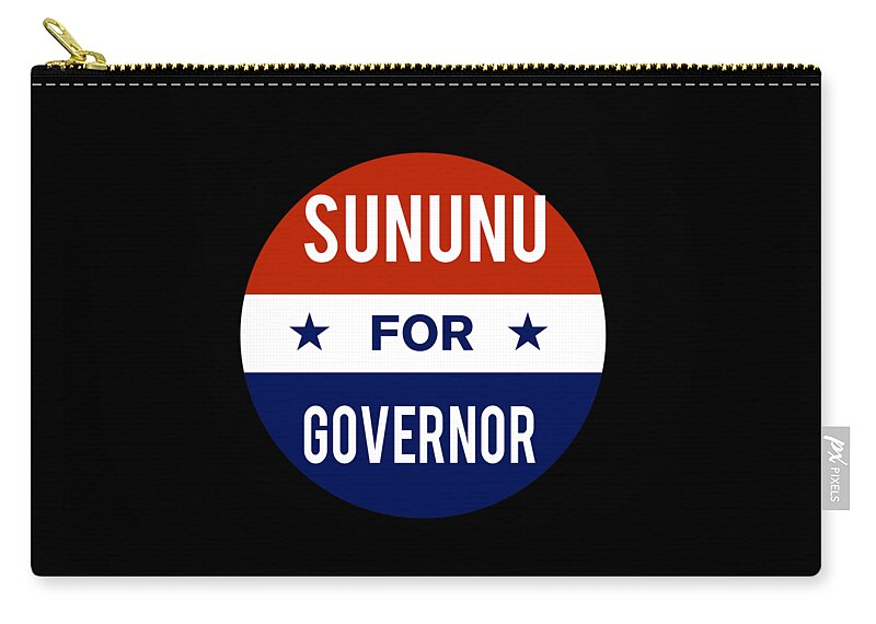 Election Zip Pouch featuring the digital art Sununu For Governor by Flippin Sweet Gear