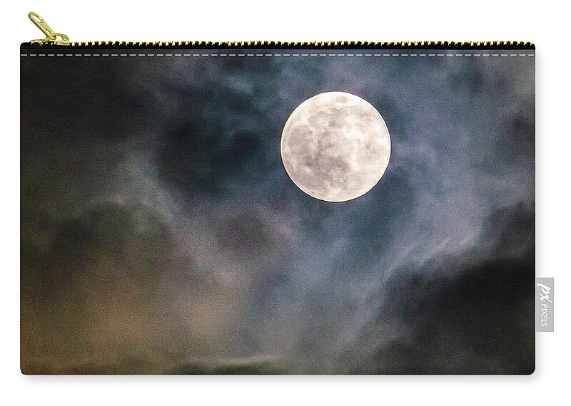 April 2020 Carry-all Pouch featuring the photograph Super Moon April 2020 by Frank Mari