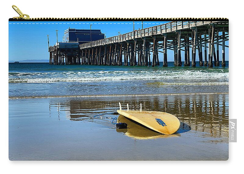 Surf Zip Pouch featuring the photograph Surf Awaits by Brian Eberly