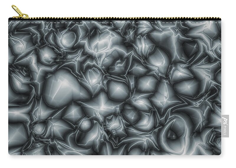 Abstract Zip Pouch featuring the digital art Surface Abstract by Phil Perkins