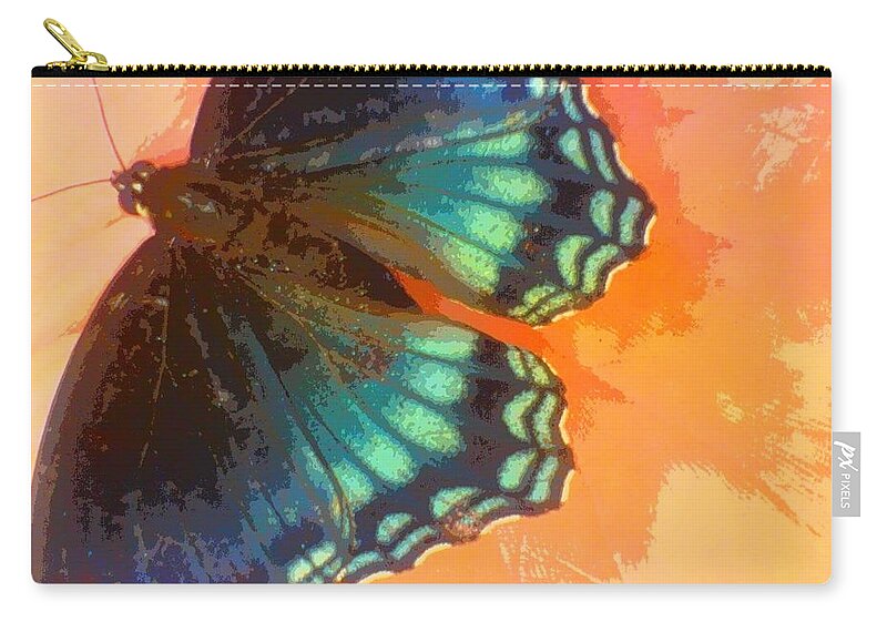 Butterfly Zip Pouch featuring the photograph Surprise With Splendor by Andy Rhodes