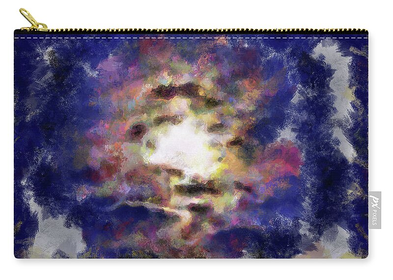Moon Carry-all Pouch featuring the mixed media Surreal Moonscape by Christopher Reed