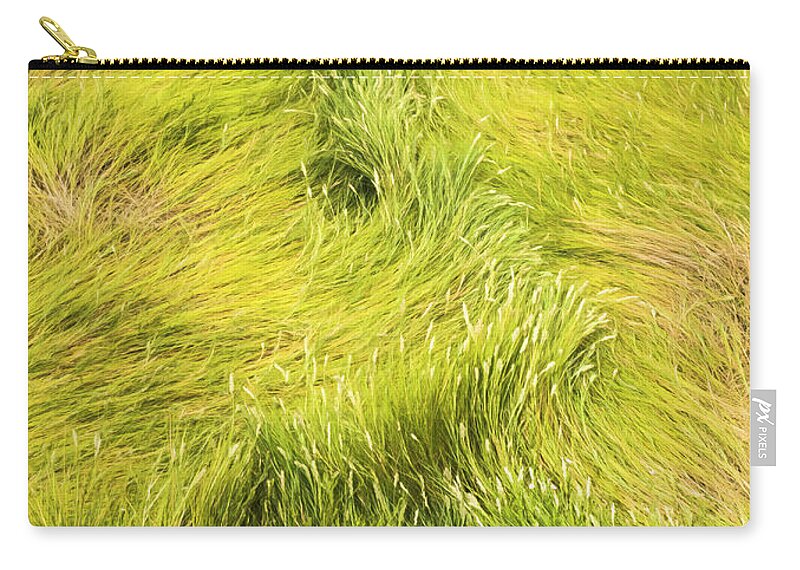 Repetition Zip Pouch featuring the photograph Swamp Grass LInes by Gary Slawsky