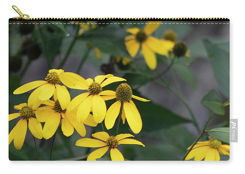 Photograph Zip Pouch featuring the photograph Swamp Sunflowers by Suzanne Gaff