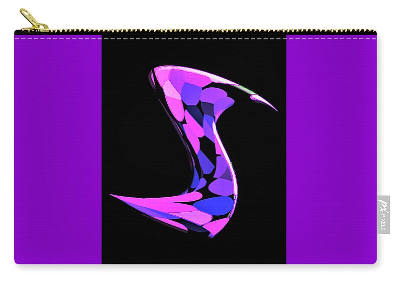 Abstract Carry-all Pouch featuring the digital art Swan Abstract by Ronald Mills