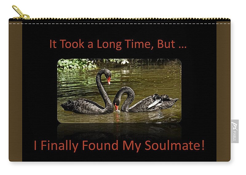 Swans Zip Pouch featuring the photograph Swans Soulmates by Nancy Ayanna Wyatt