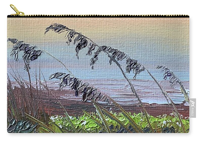 Galveston Zip Pouch featuring the painting Swaying in the Breeze by Melissa Torres