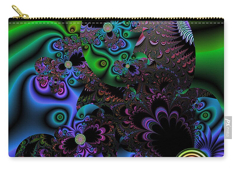 Abstract Zip Pouch featuring the digital art Sweatermen by Andrew Kotlinski
