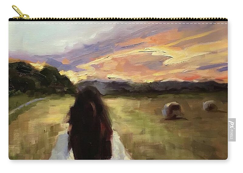 Figurative Zip Pouch featuring the painting Sweet days of summer by Ashlee Trcka