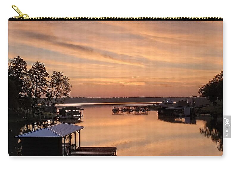 Sunrise Zip Pouch featuring the photograph Sweet Potato Lake Sunrise by Ed Williams