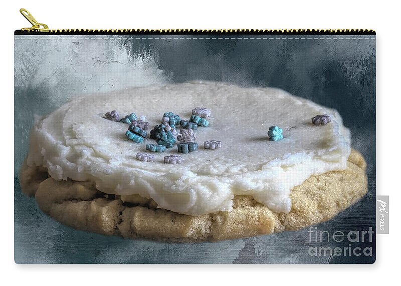 Sugar Cookie Zip Pouch featuring the photograph Sweet Snowflake Cookie by Elisabeth Lucas