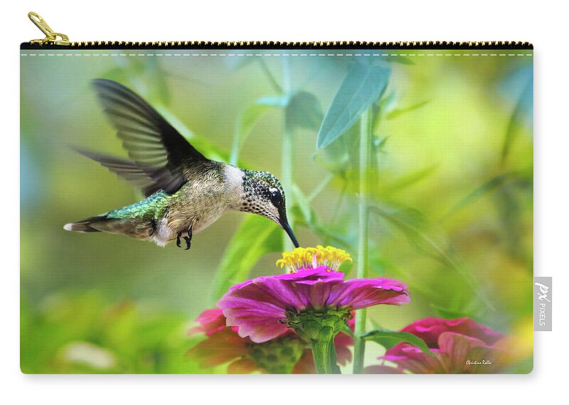 Hummingbird Zip Pouch featuring the photograph Sweet Success by Christina Rollo