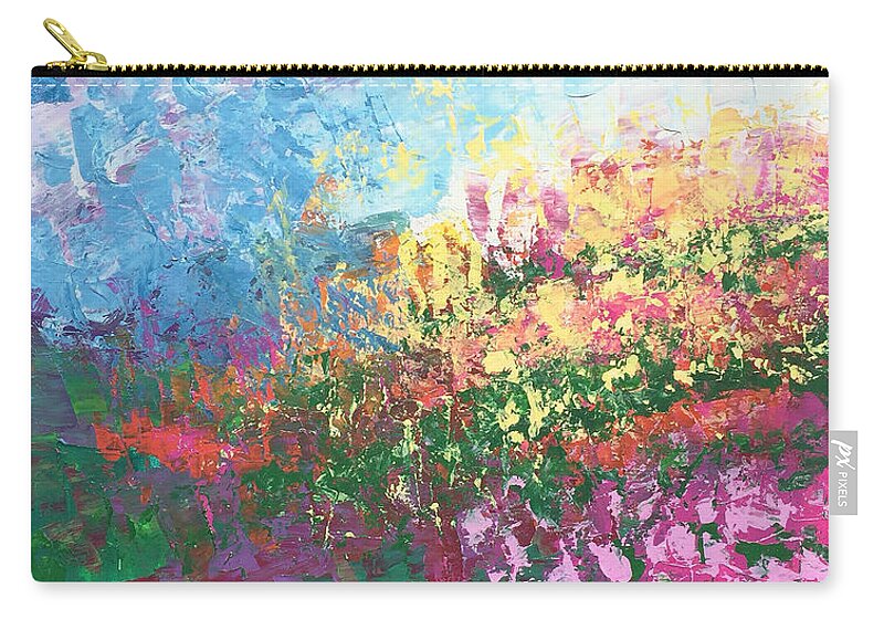 Swiss Carry-all Pouch featuring the painting Swiss Meadow by Linda Bailey