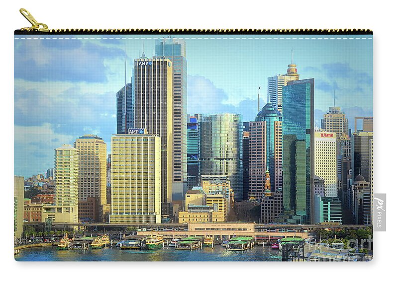 Cityscape Zip Pouch featuring the photograph Sydney Australia Cityscape by Diana Mary Sharpton